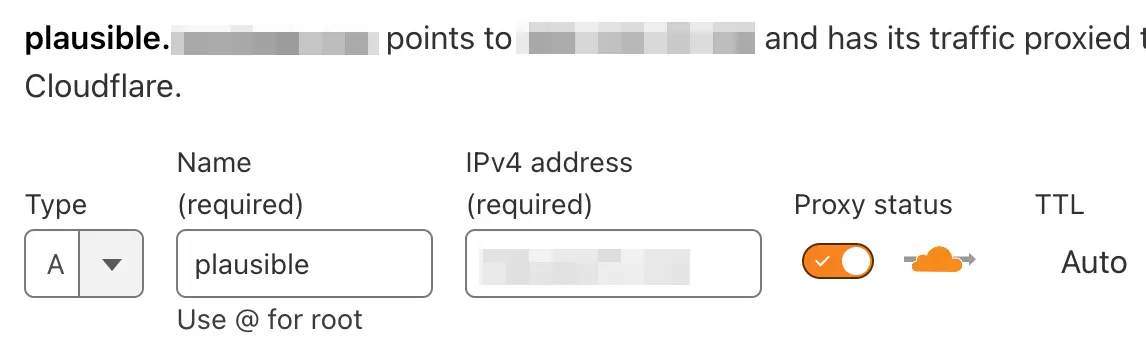 Cloudflare DNS settings